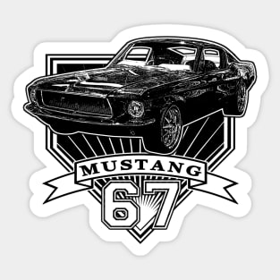 67 Mustang Fastback Sticker